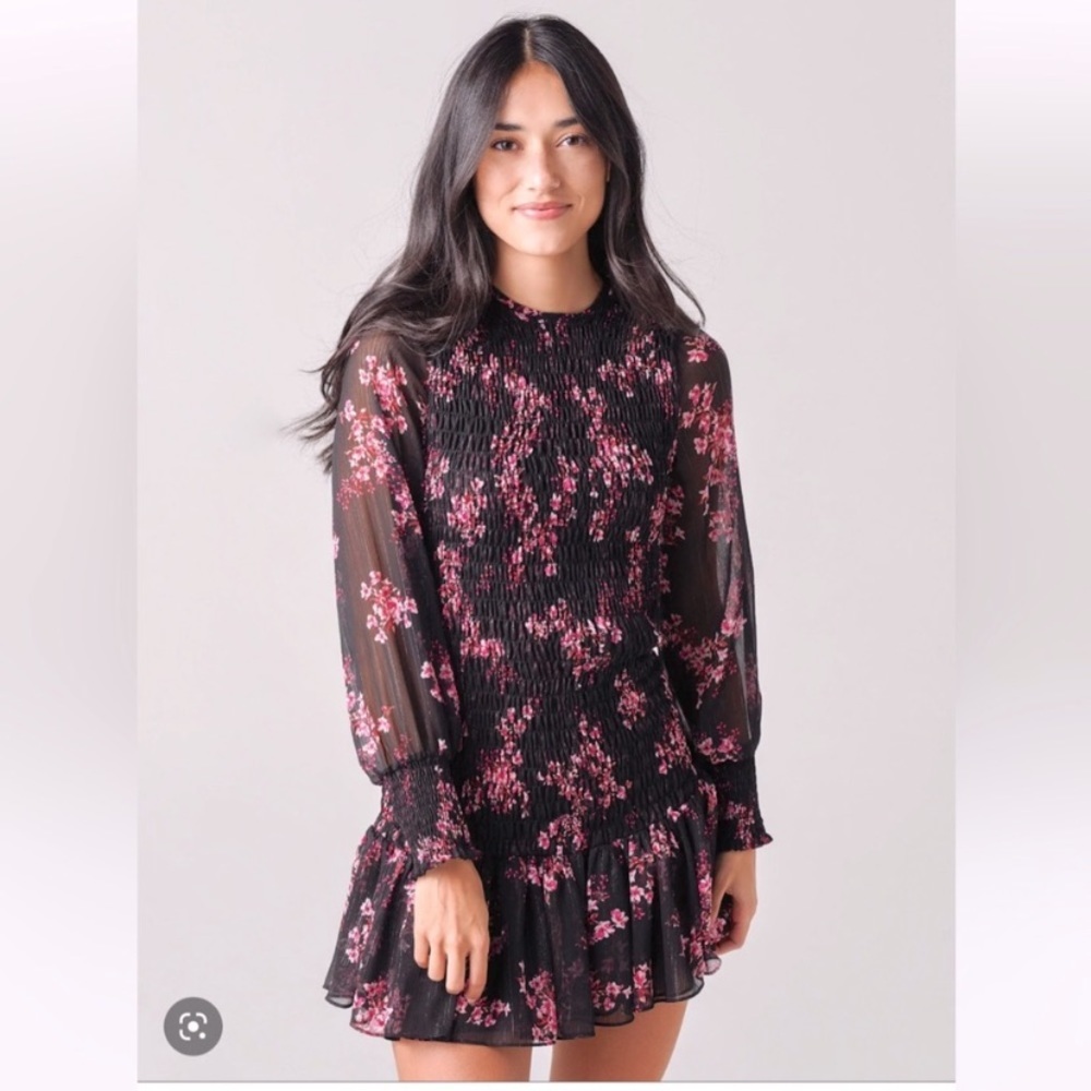 Misa Collection Roisin Dress In Berry Floral Size Large Revolve